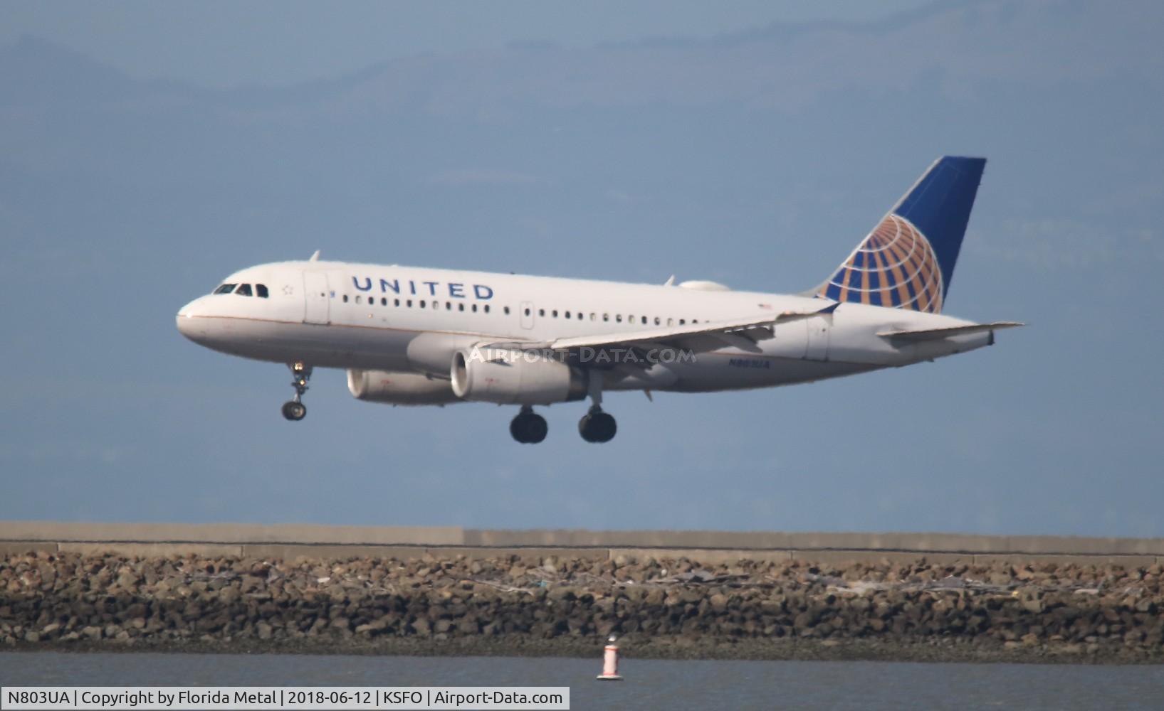 N803UA, 1997 Airbus A319-131 C/N 748, SFO spotting 2018