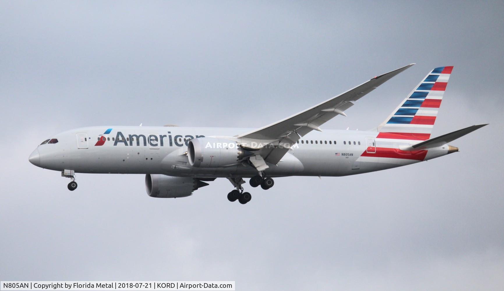 N805AN, 2015 Boeing 787-8 Dreamliner C/N 40623, ORD spotting 2018