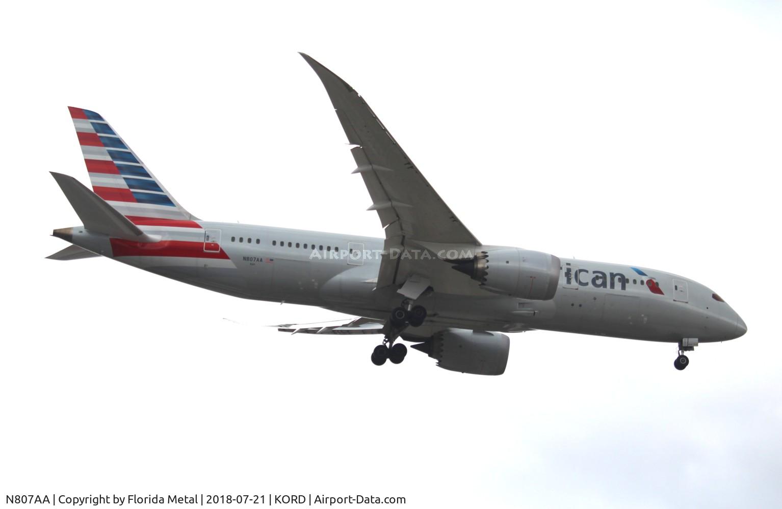 N807AA, 2015 Boeing 787-8 Dreamliner C/N 40625, ORD spotting 2018