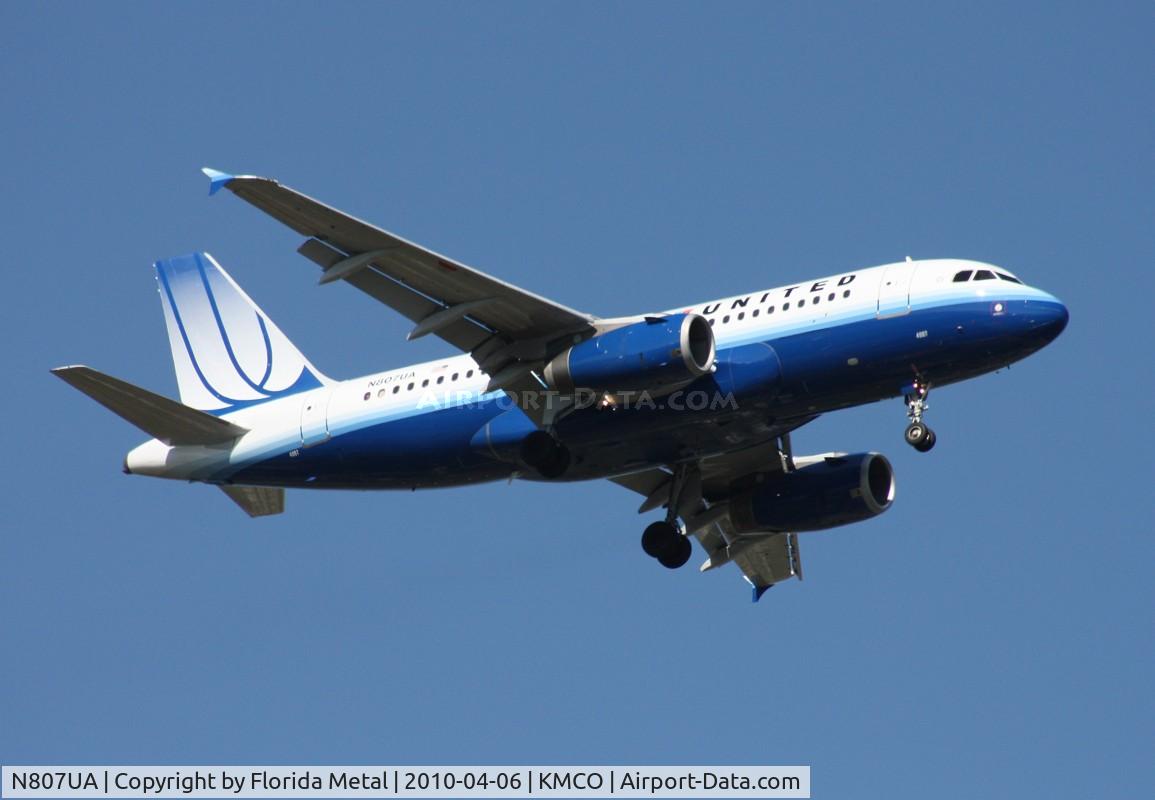 N807UA, 1998 Airbus A319-131 C/N 798, MCO spotting 2010