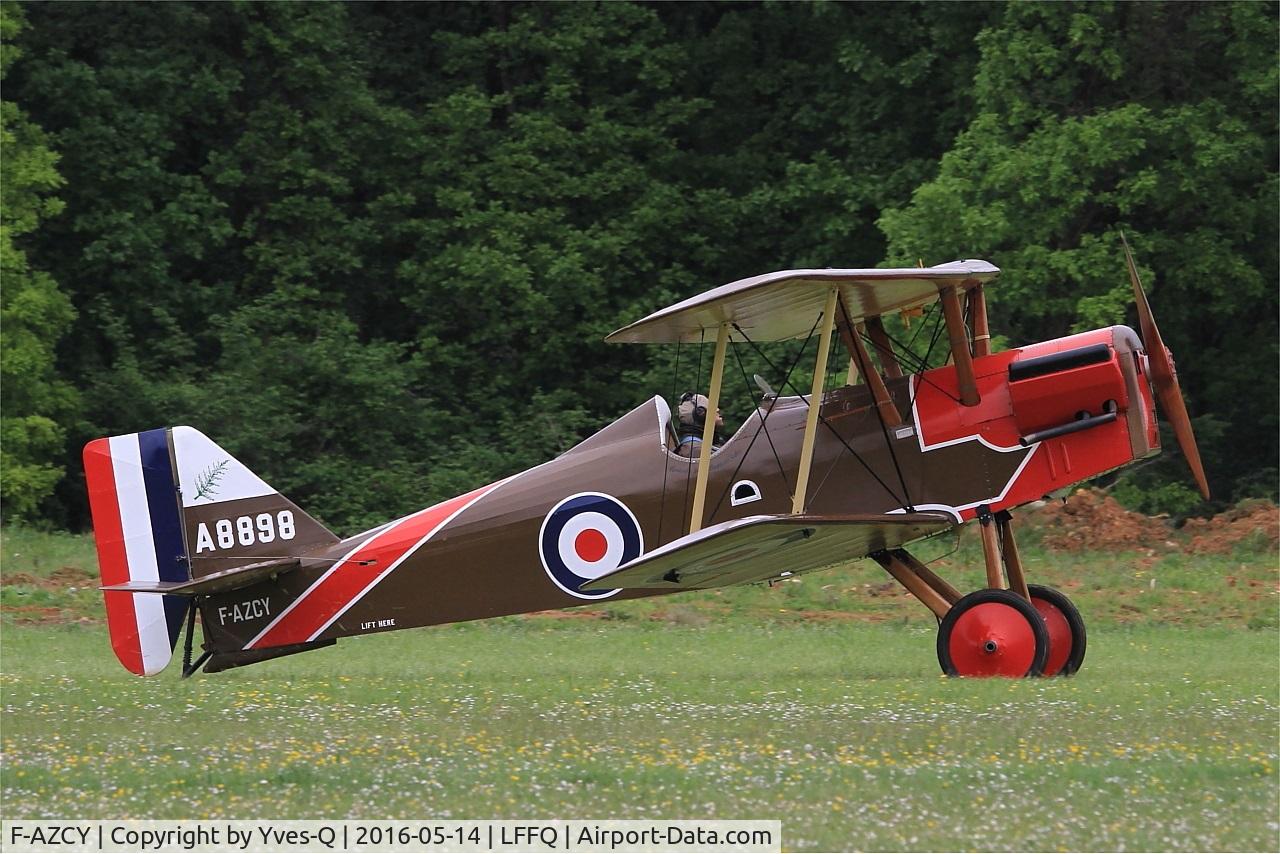 F-AZCY, Royal Aircraft Factory SE-5A Replica C/N 03, Royal Aircraft Factory SE-5, Taxiing to static park, La Ferté-Alais Airfield (LFFQ) Air Show 2016