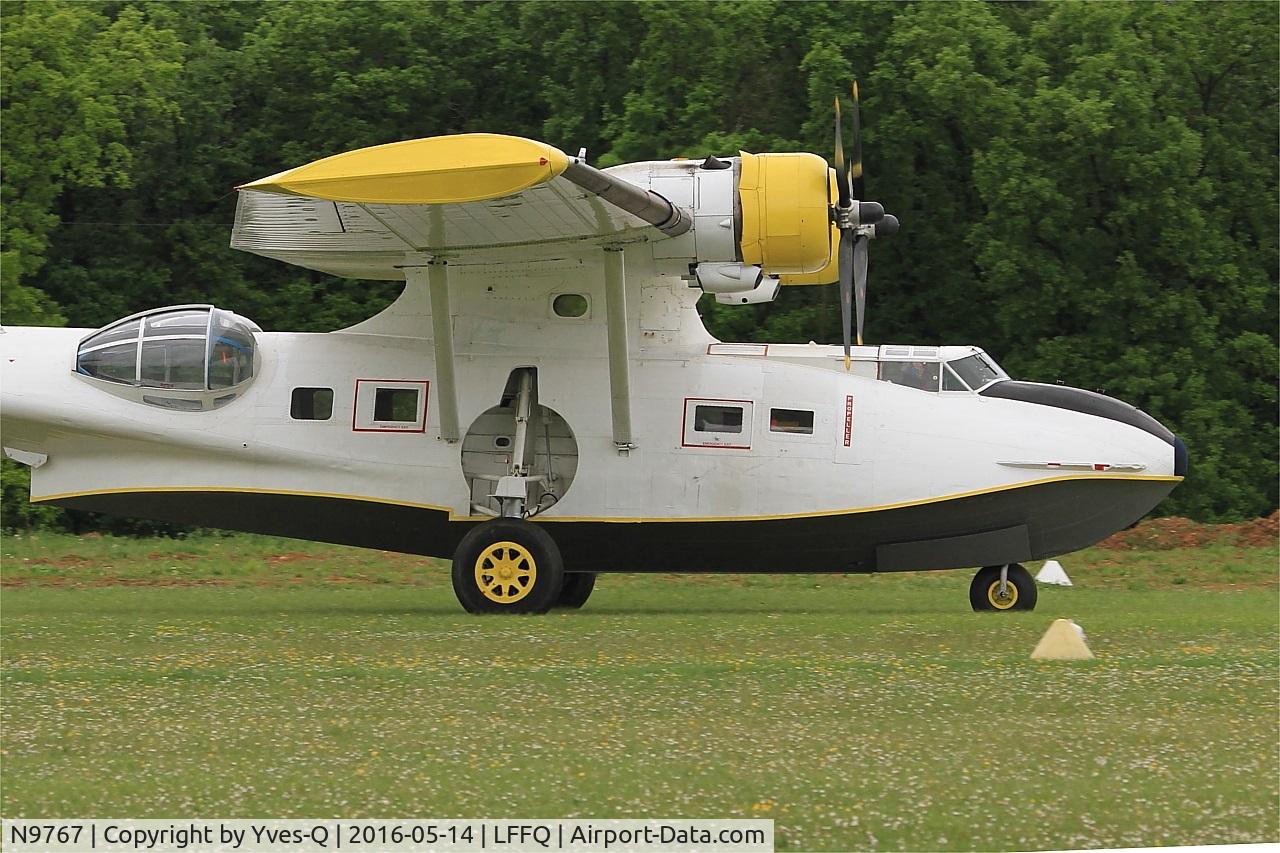 N9767, 1942 Boeing PBY-5A Catalina C/N 9767, Consolidated Vultee PBY-5A Catalina, Taxiing to parking area, La Ferté-Alais airfield (LFFQ) Air show 2016