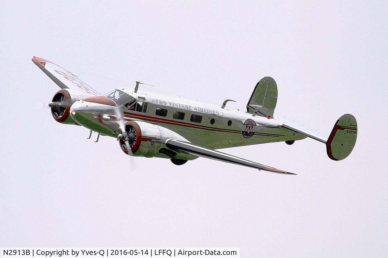 N2913B, 1953 Beech D18S C/N A-963, Beech D18S, On display, La Ferté-Alais airfield (LFFQ) Air show 2016