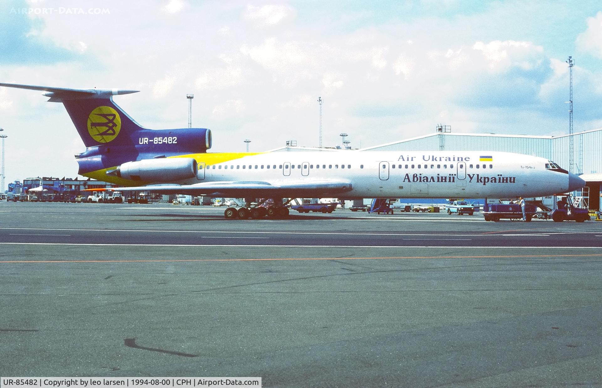 UR-85482, 1981 Tupolev Tu-154B-2 C/N 81A482, Copenhagen 8.1994