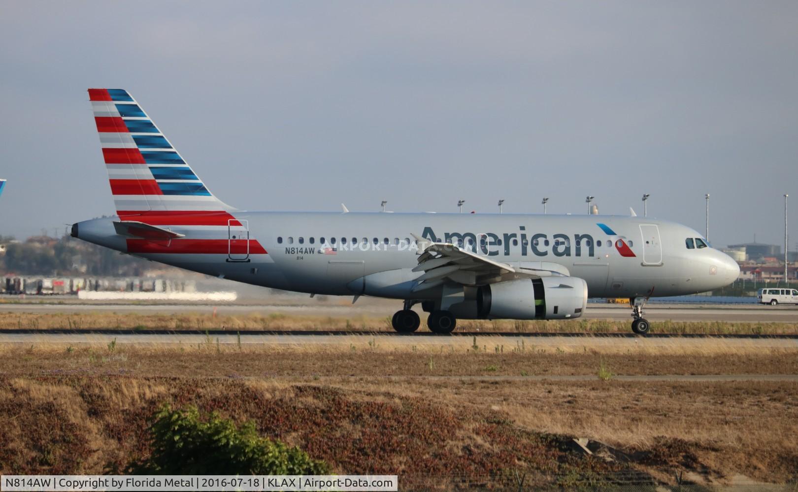 N814AW, 2000 Airbus A319-132 C/N 1281, LAX spotting 2016