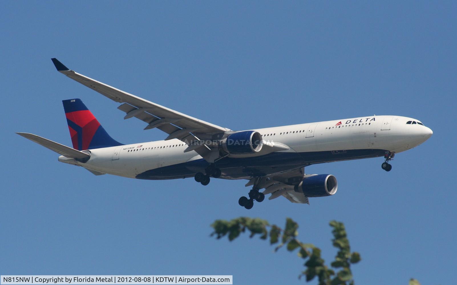 N815NW, 2007 Airbus A330-323X C/N 0817, DTW spotting 2012