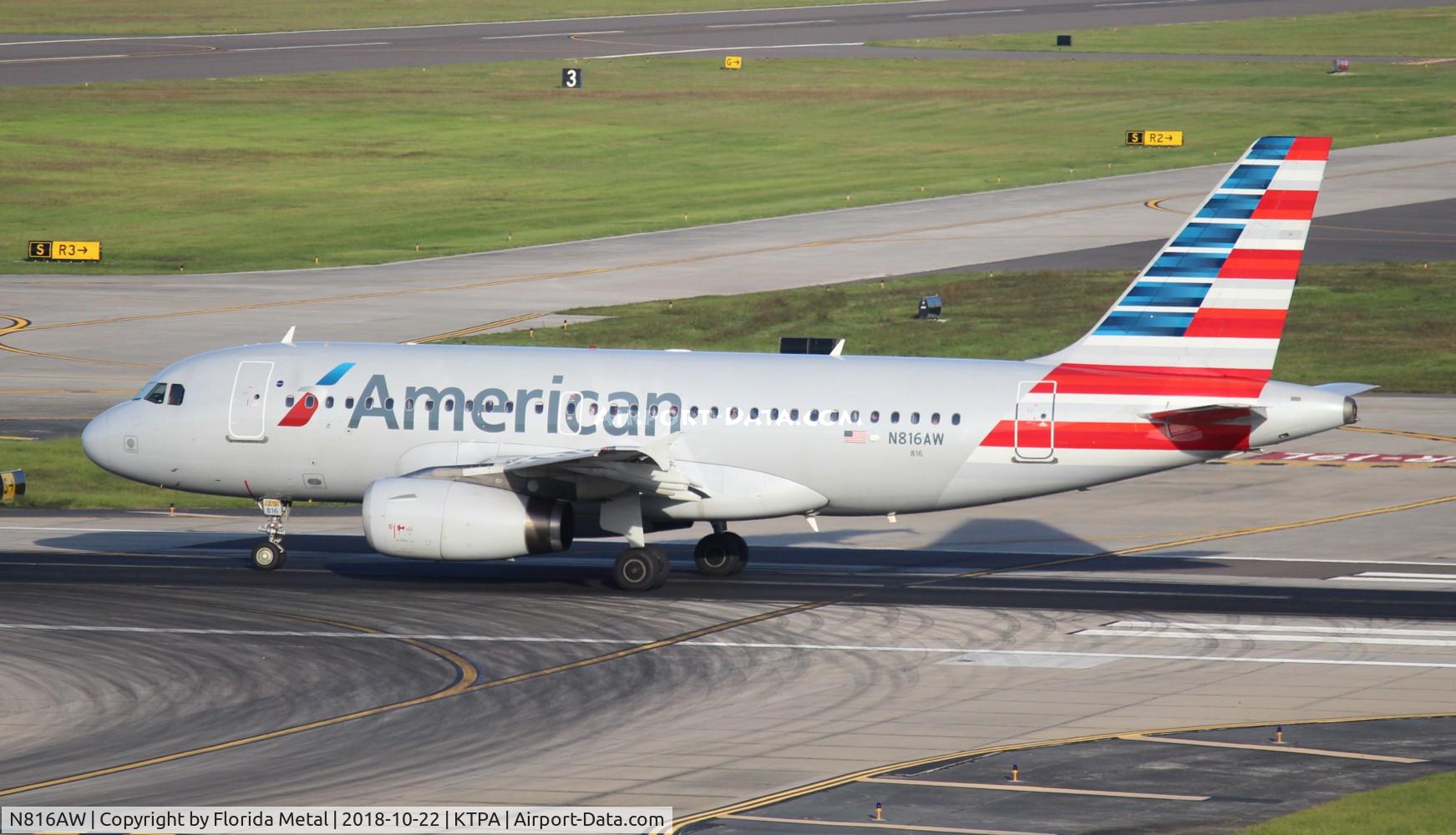 N816AW, 2000 Airbus A319-132 C/N 1350, TPA spotting 2018