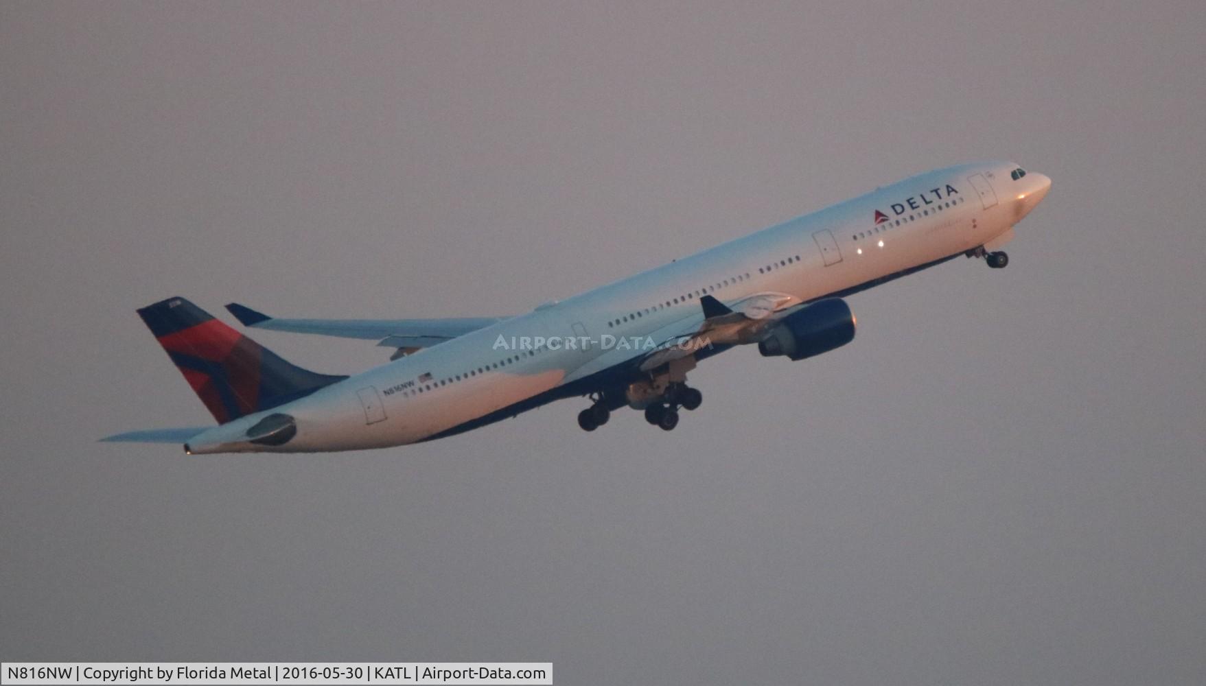 N816NW, 2007 Airbus A330-323X C/N 0827, ATL spotting 2016