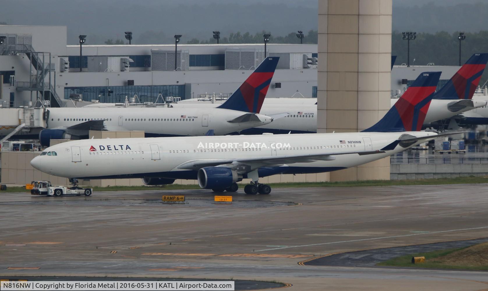 N816NW, 2007 Airbus A330-323X C/N 0827, ATL spotting 2016