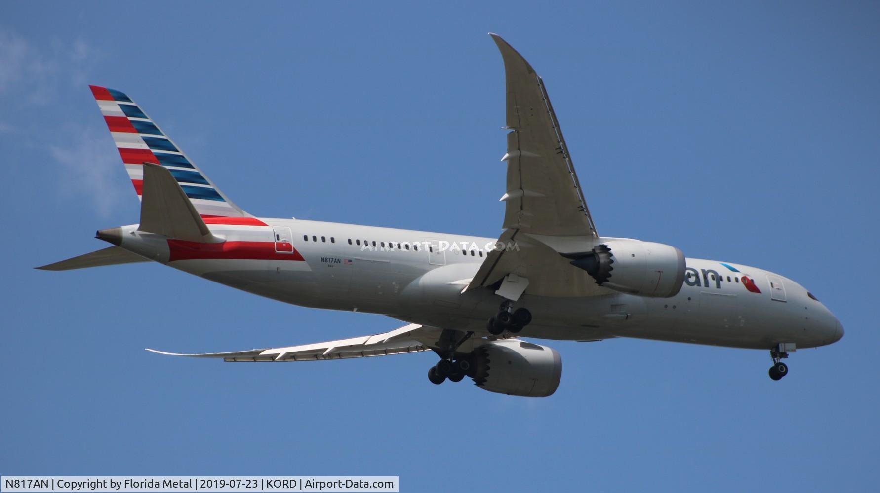 N817AN, 2016 Boeing 787-8 Dreamliner Dreamliner C/N 40635, ORD spotting 2019