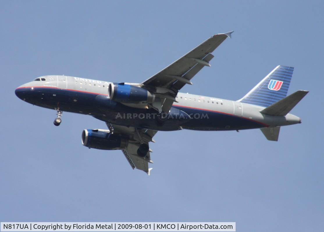 N817UA, 1998 Airbus A319-131 C/N 873, MCO spotting 2009