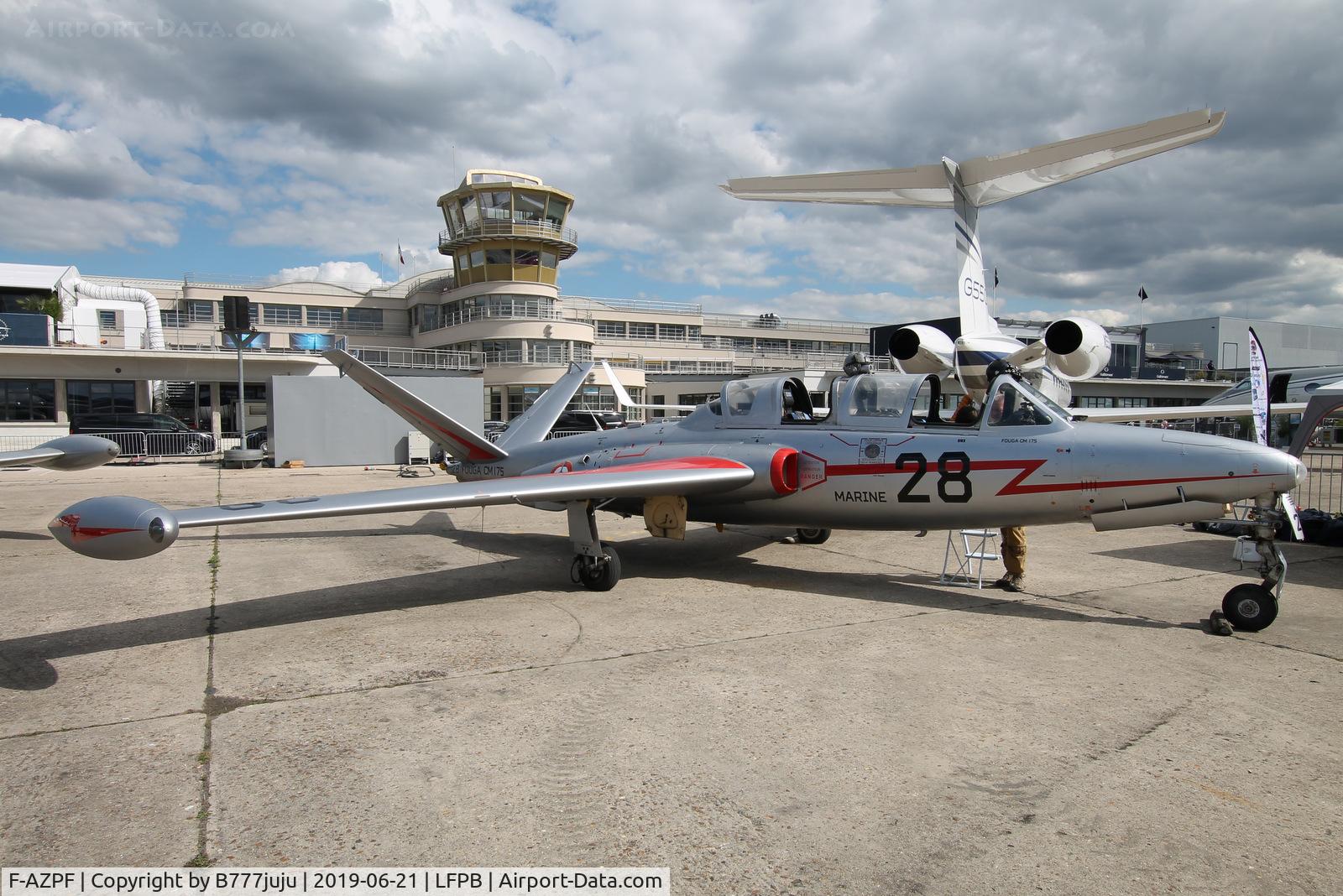 F-AZPF, Fouga CM-175 Zephyr C/N 28, on display at SIAE 2019