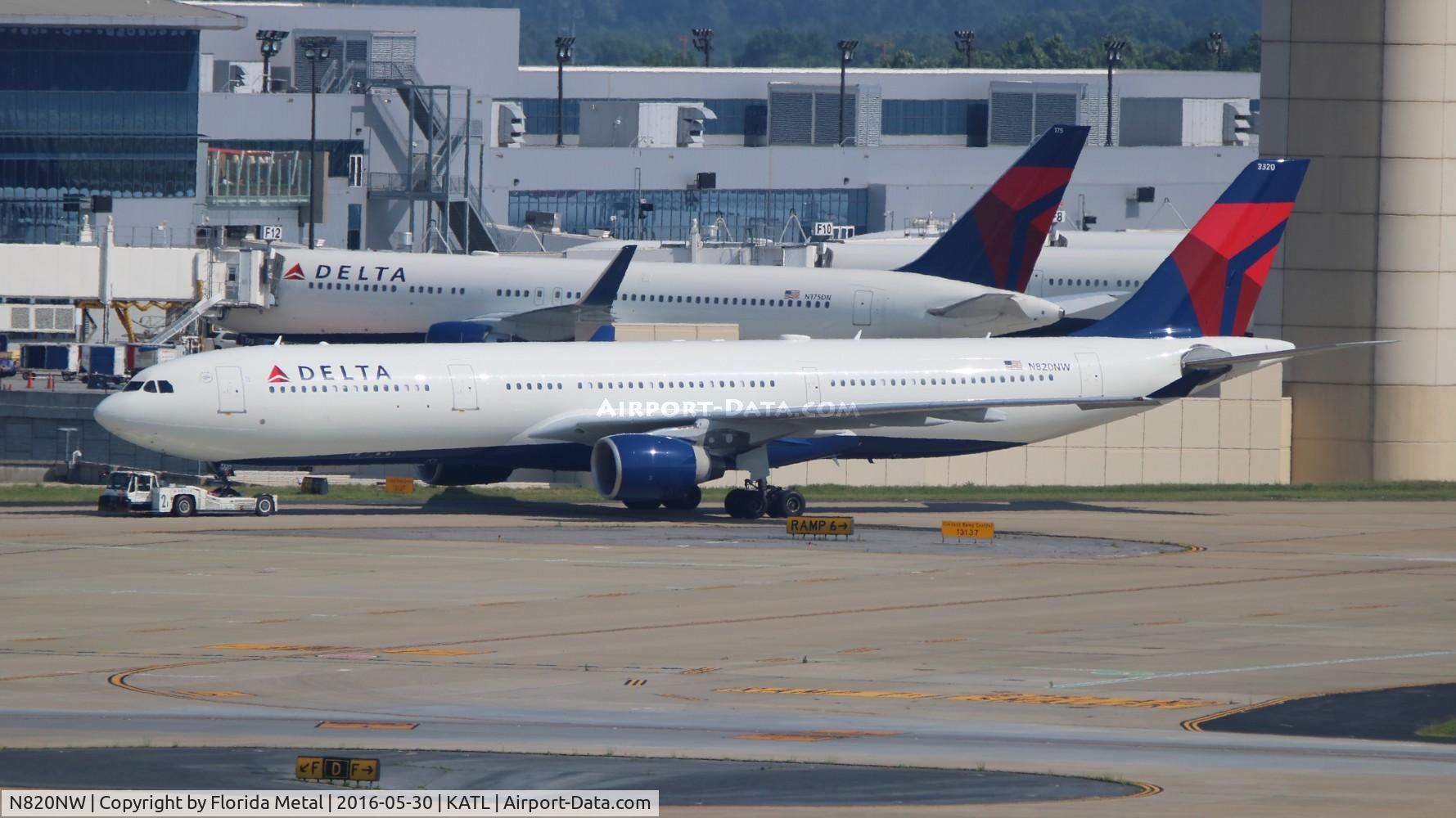 N820NW, 2007 Airbus A330-323 C/N 0859, ATL spotting 2016