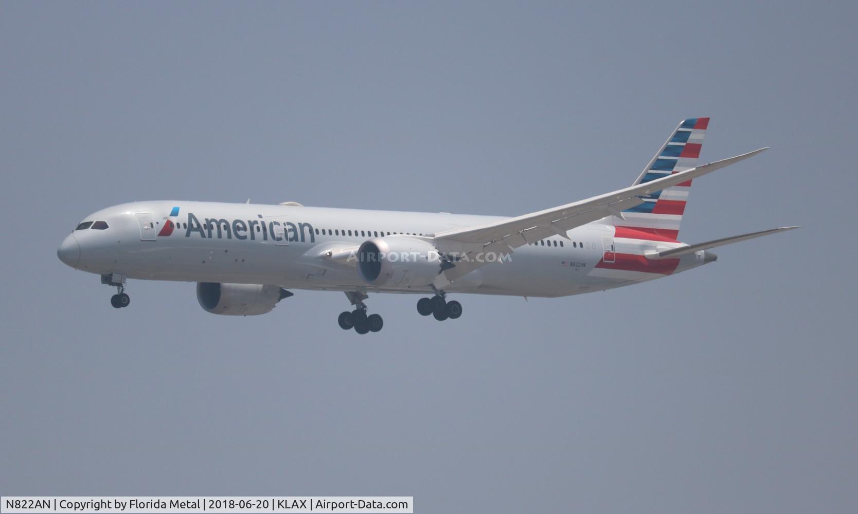 N822AN, 2016 Boeing 787-9 Dreamliner Dreamliner C/N 40642, LAX spotting 2018