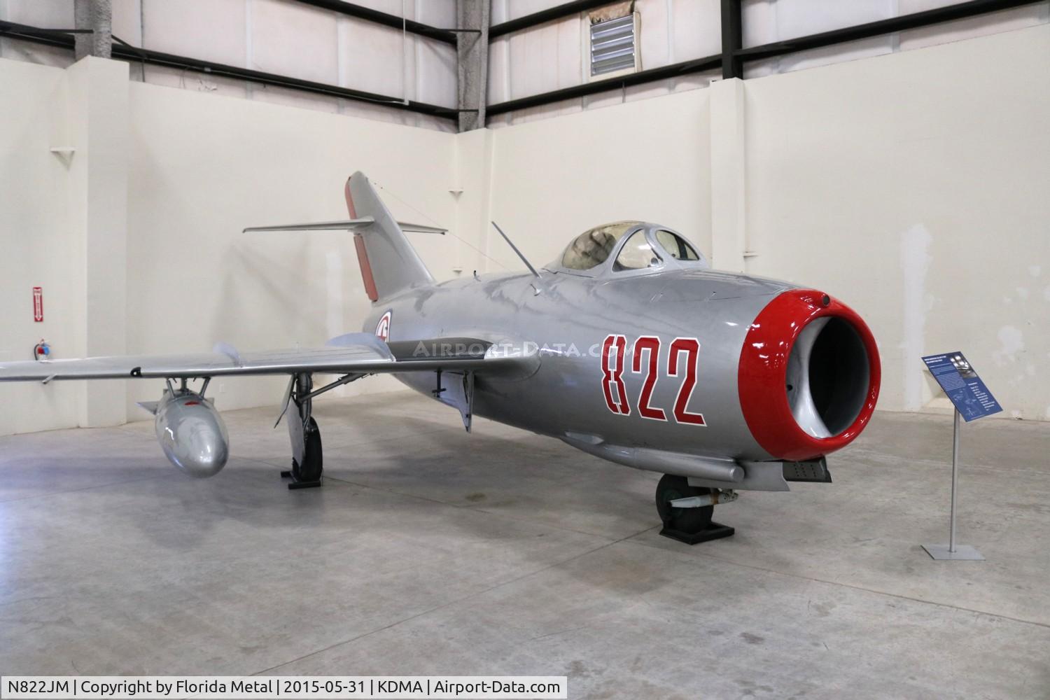 N822JM, Mikoyan-Gurevich MiG-15bis C/N 1B00822, PIMA DMA 2015