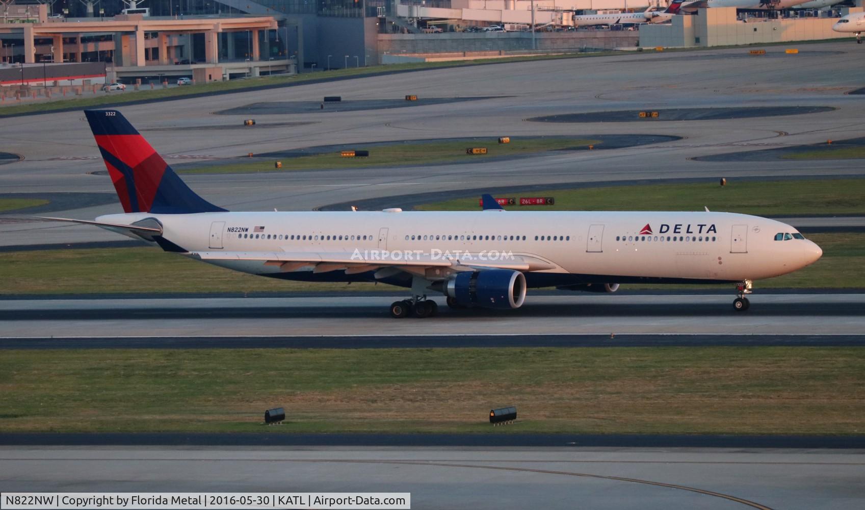 N822NW, 2015 Airbus A330-302 C/N 1627, ATL spotting 2016