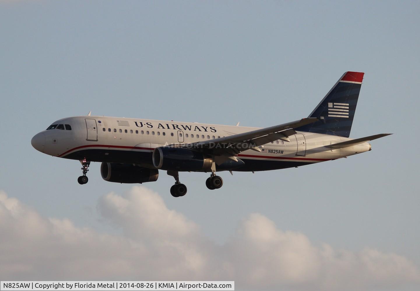 N825AW, 2001 Airbus A319-132 C/N 1527, MIA spotting 2014