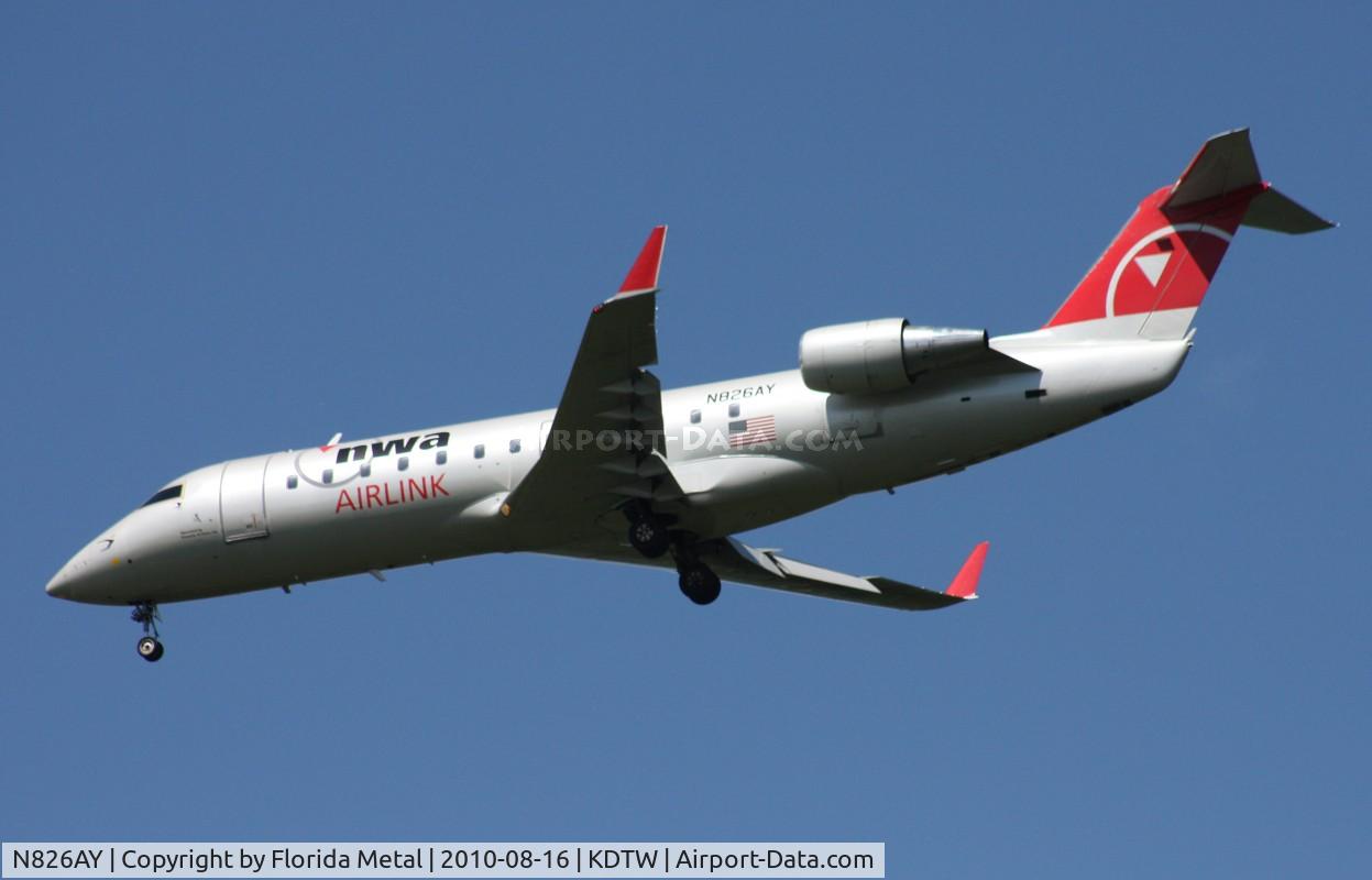 N826AY, 2005 Bombardier CRJ-200ER (CL-600-2B19) C/N 8026, DTW spotting 2010