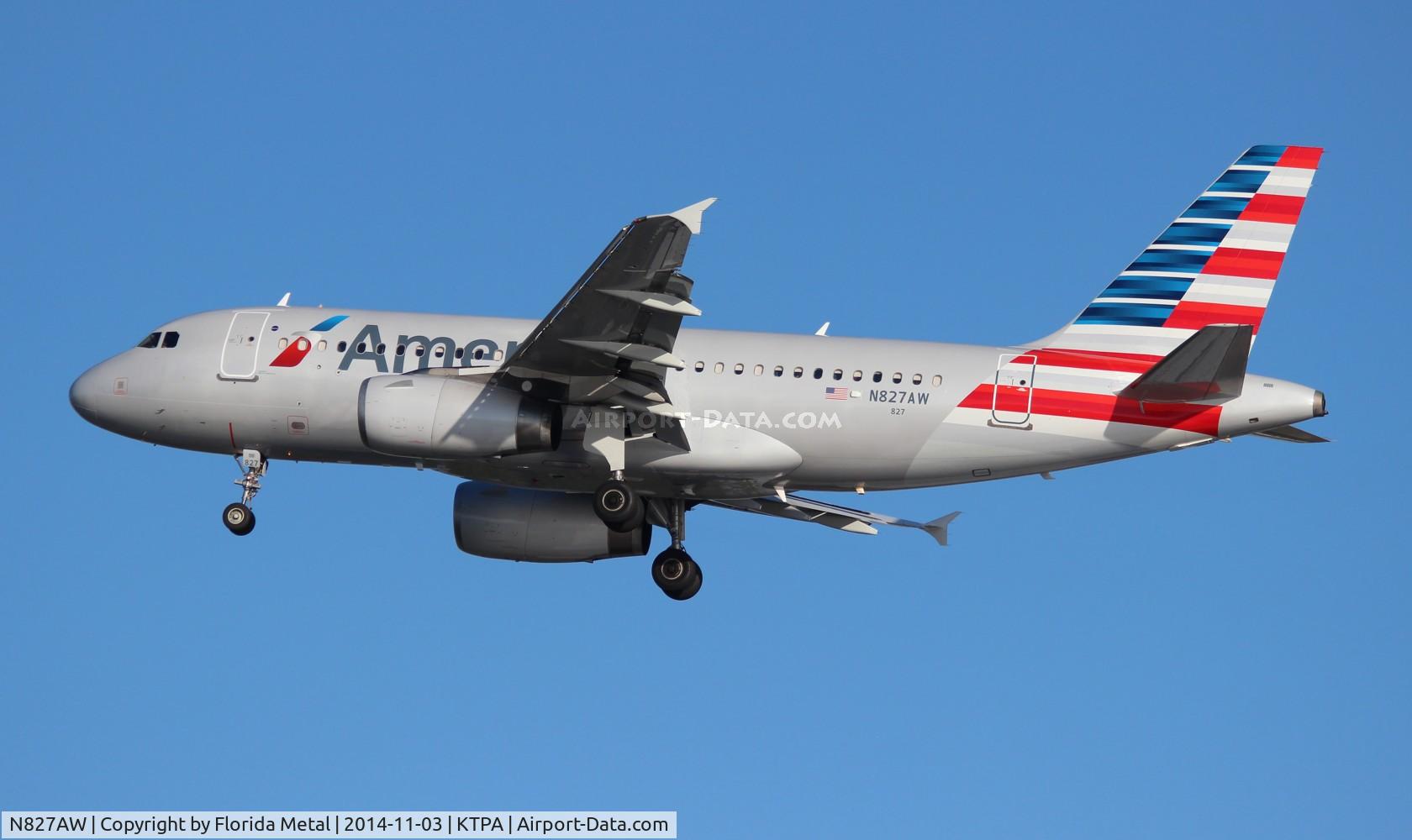 N827AW, 2001 Airbus A319-132 C/N 1547, TPA spotting 2014