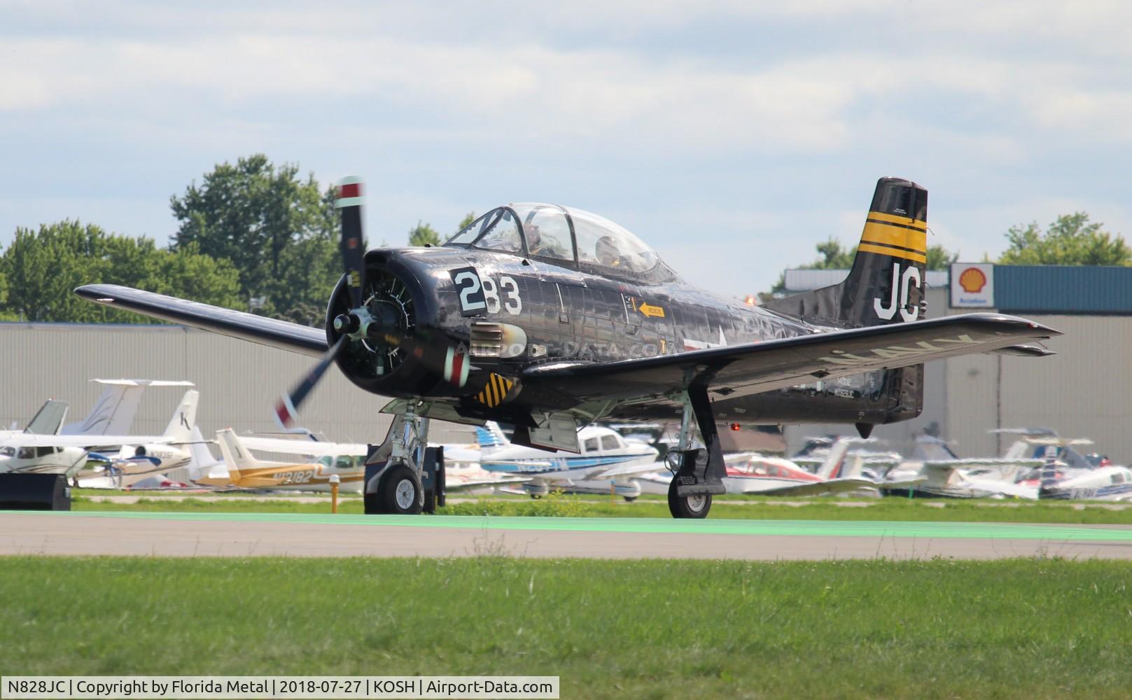 N828JC, 1955 North American T-28B Trojan C/N 219-11, EAA OSH 2018