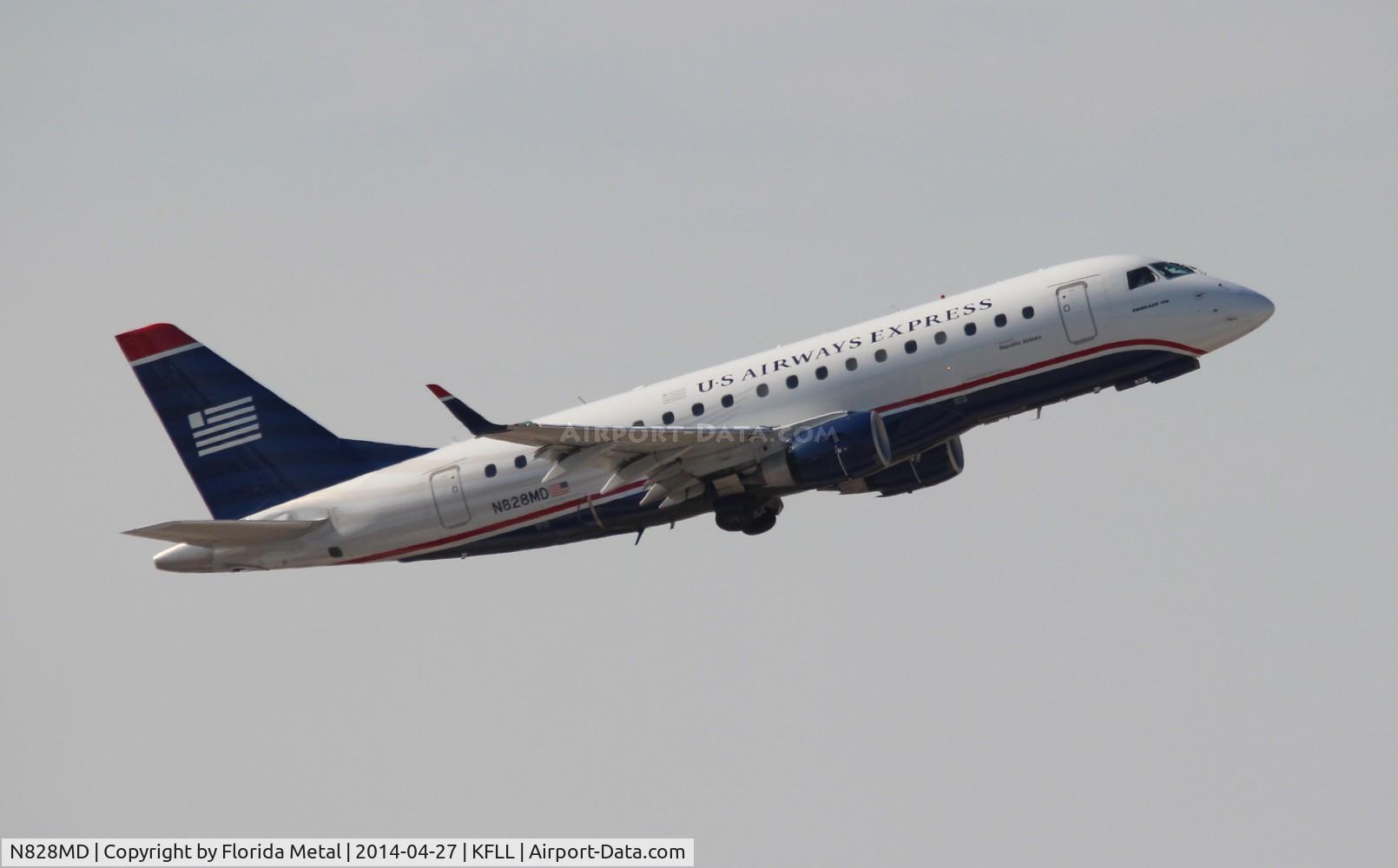 N828MD, 2005 Embraer 170SU (ERJ-170-100SU) C/N 17000048, FLL spotting 2014