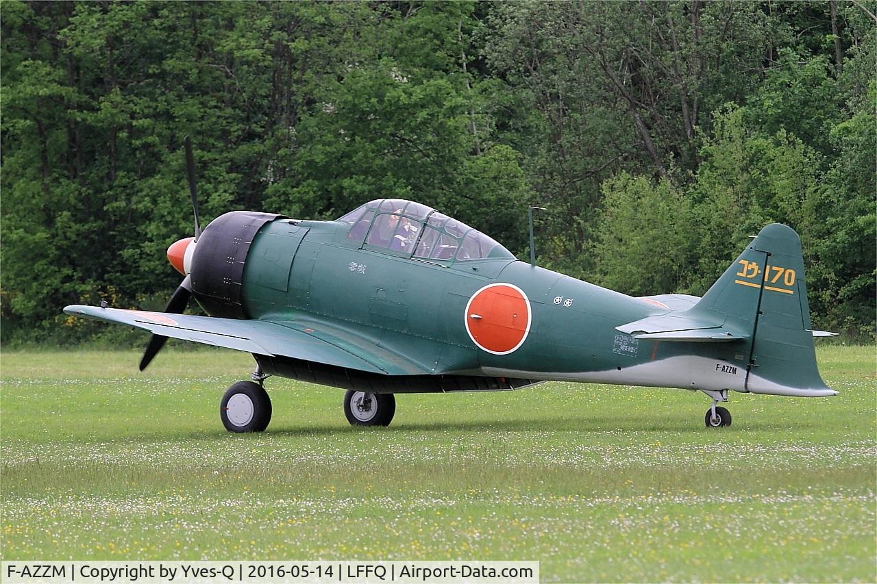 F-AZZM, 2000 North American AT-6B Texan C/N SA-32, North American AT-6B Texan, Landing, La Ferté-Alais airfield (LFFQ) Airshow 2016