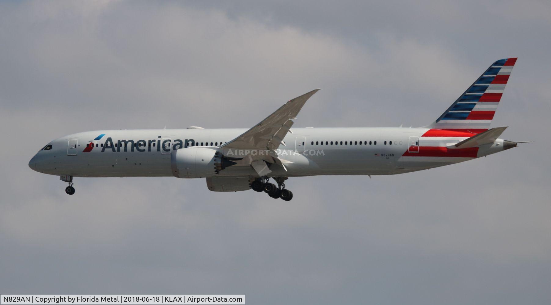 N829AN, 2017 Boeing 787-9 Dreamliner Dreamliner C/N 40651, LAX spotting 2018