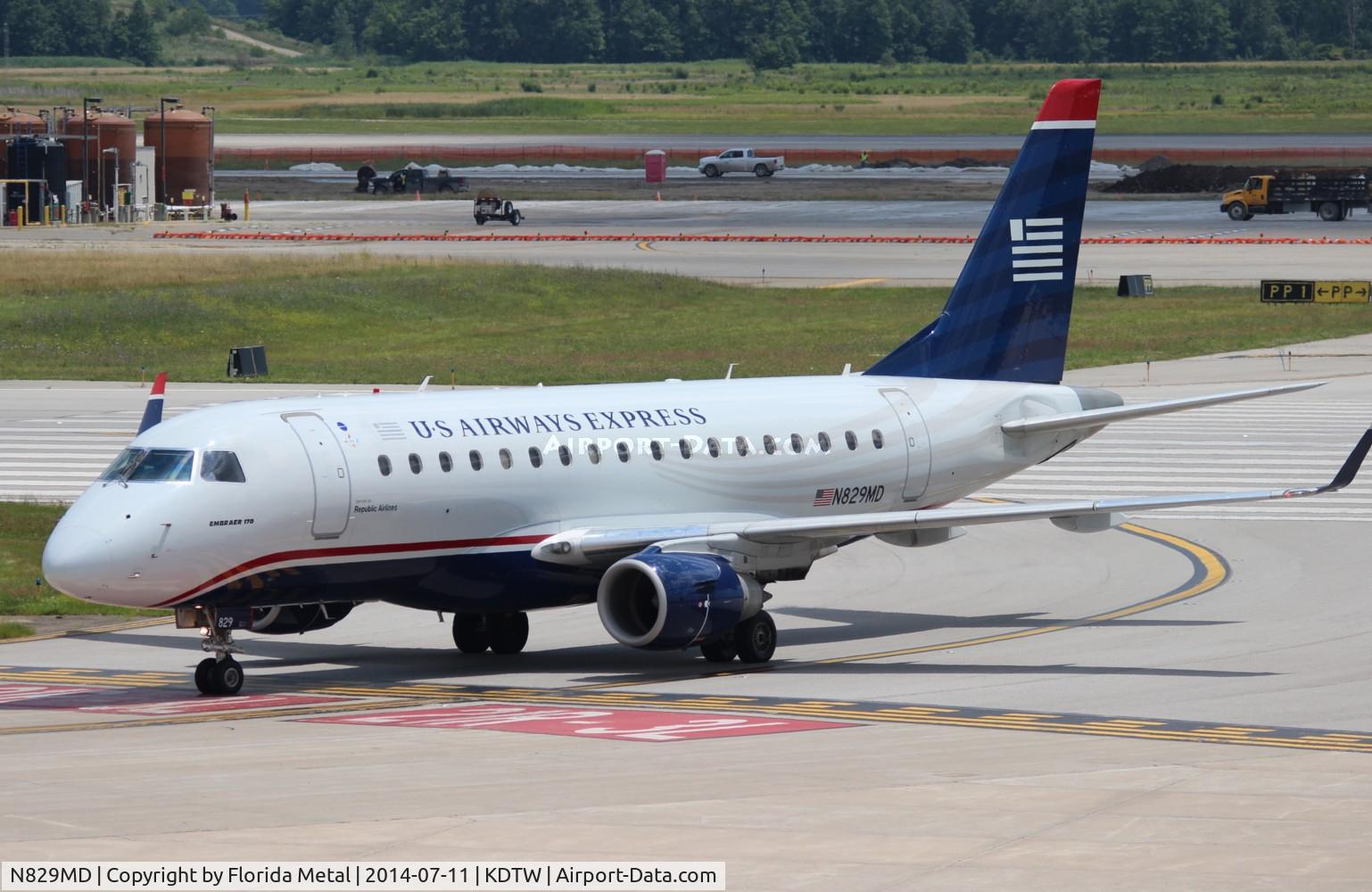 N829MD, 2005 Embraer 170SU (ERJ-170-100SU) C/N 17000049, DTW Spotting 2014