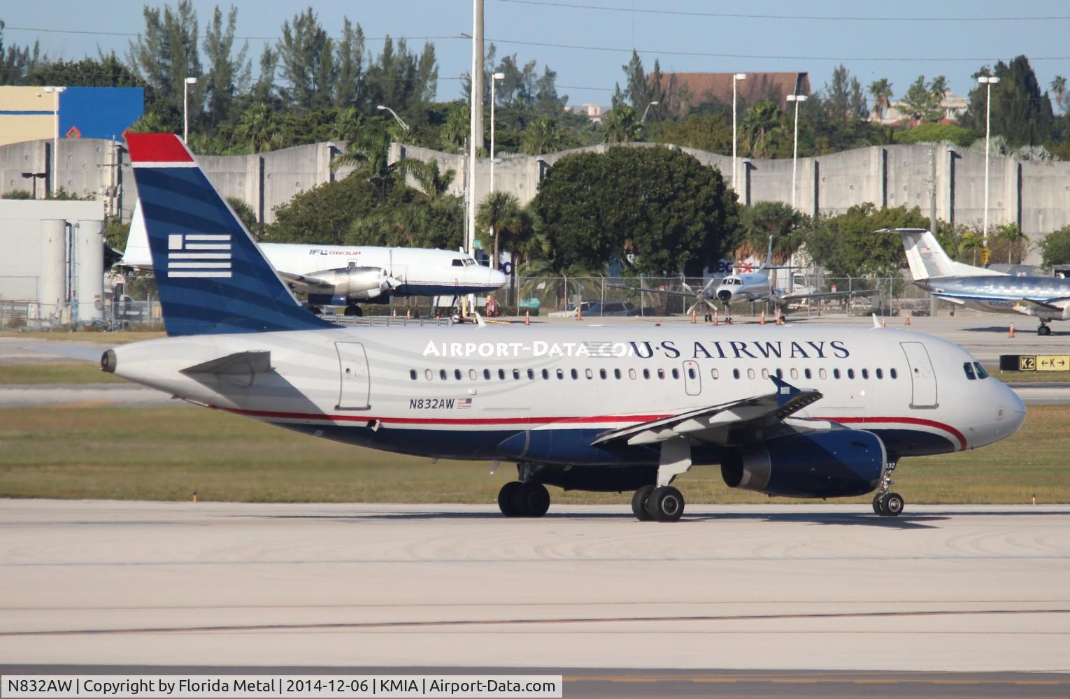N832AW, 2001 Airbus A319-132 C/N 1643, MIA spotting 2014