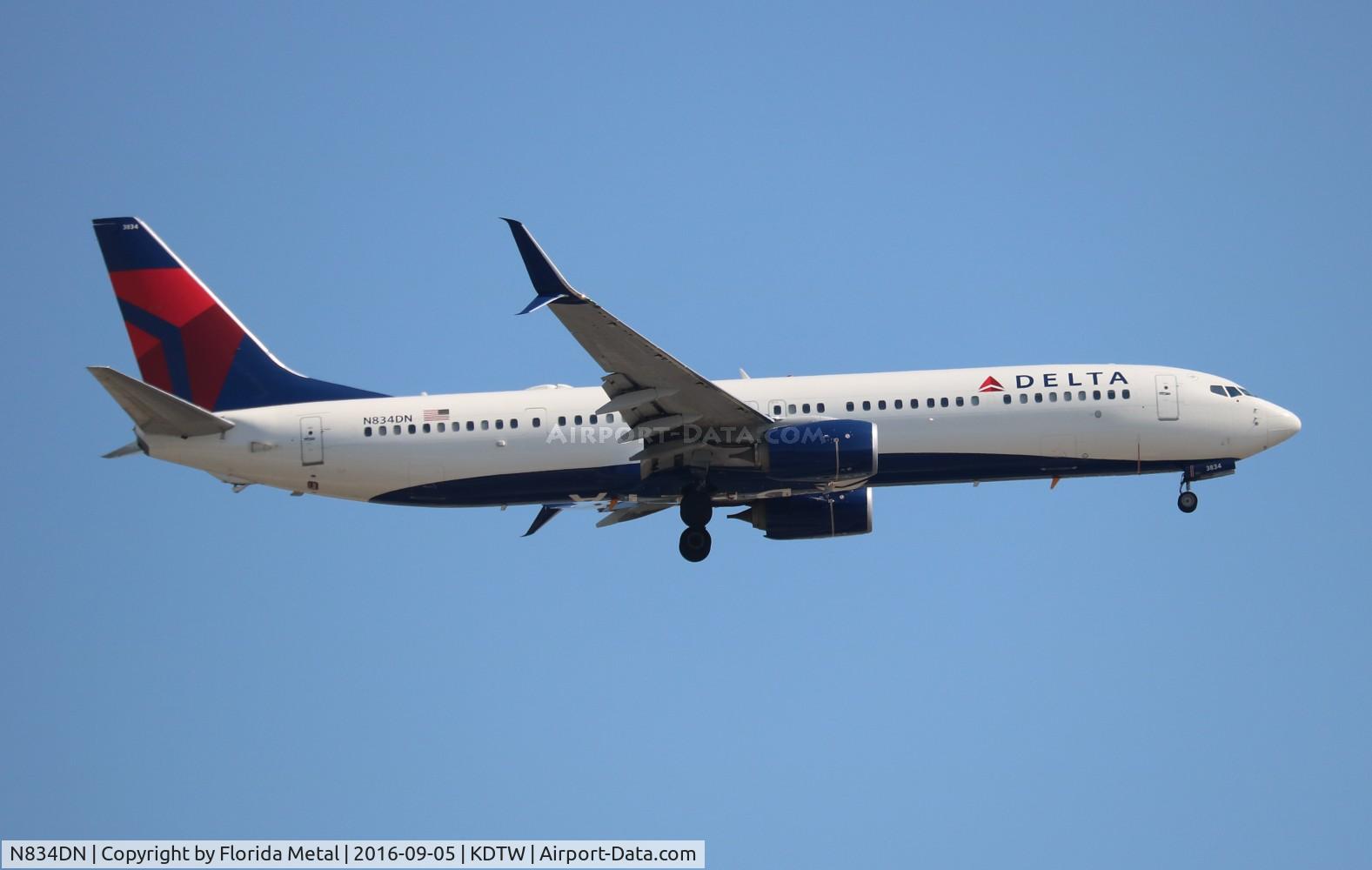 N834DN, 2015 Boeing 737-932/ER C/N 31946, DTW spotting 2016