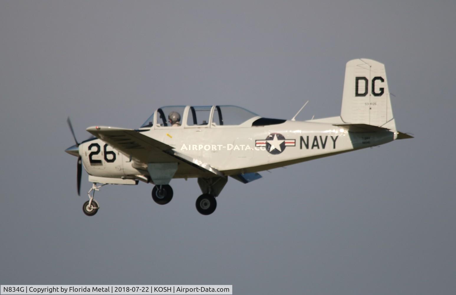 N834G, 1955 Beech (CCF) T-34A (A45) Mentor C/N CCF34-95, EAA OSH 2018