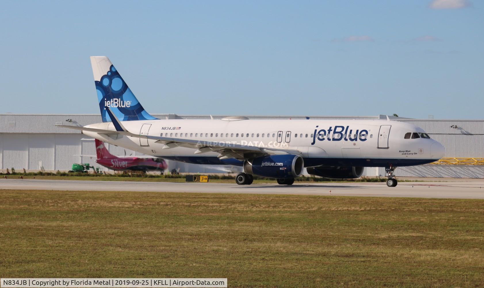 N834JB, 2013 Airbus A320-232 C/N 5782, FLL spotting 2019