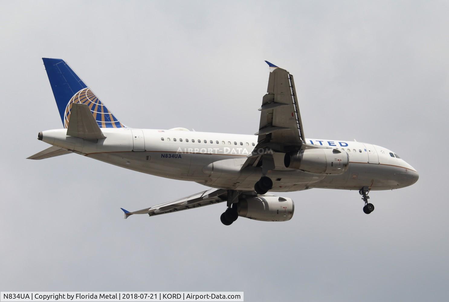 N834UA, 2001 Airbus A319-131 C/N 1420, ORD spotting 2018