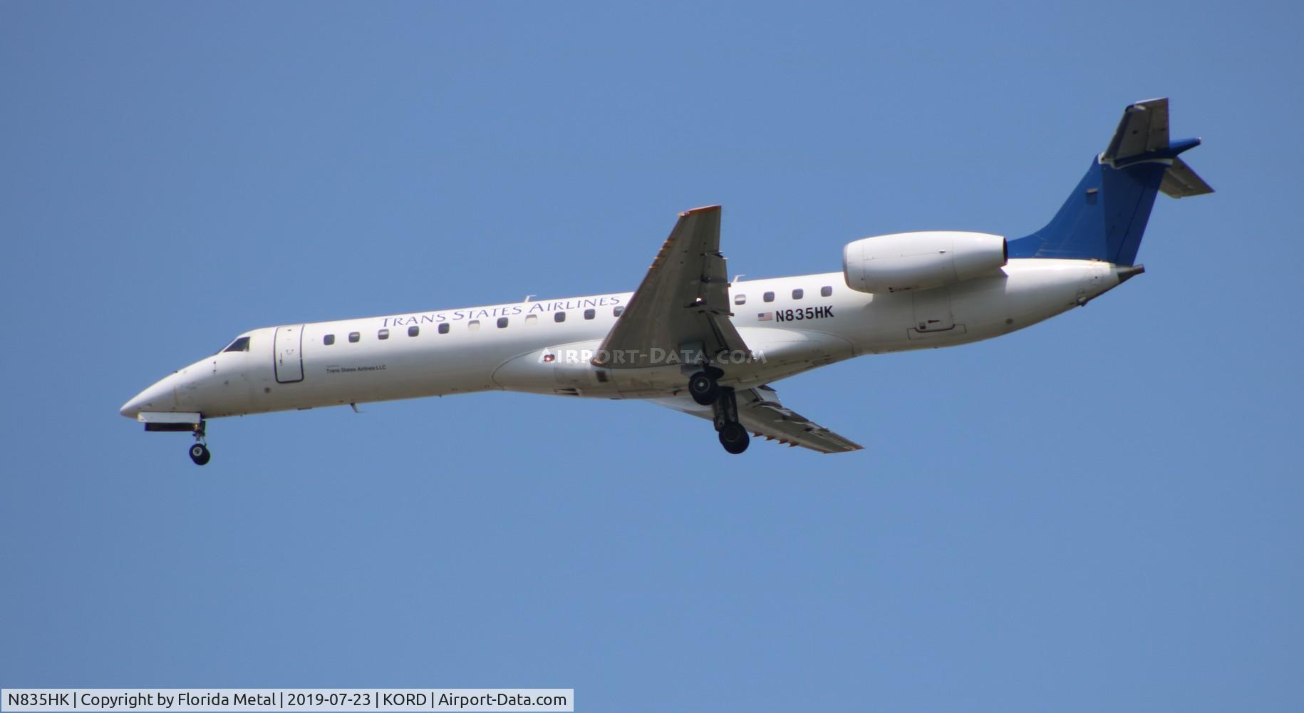 N835HK, 2003 Embraer ERJ-145LR (EMB-145LR) C/N 145670, ORD spotting 2019