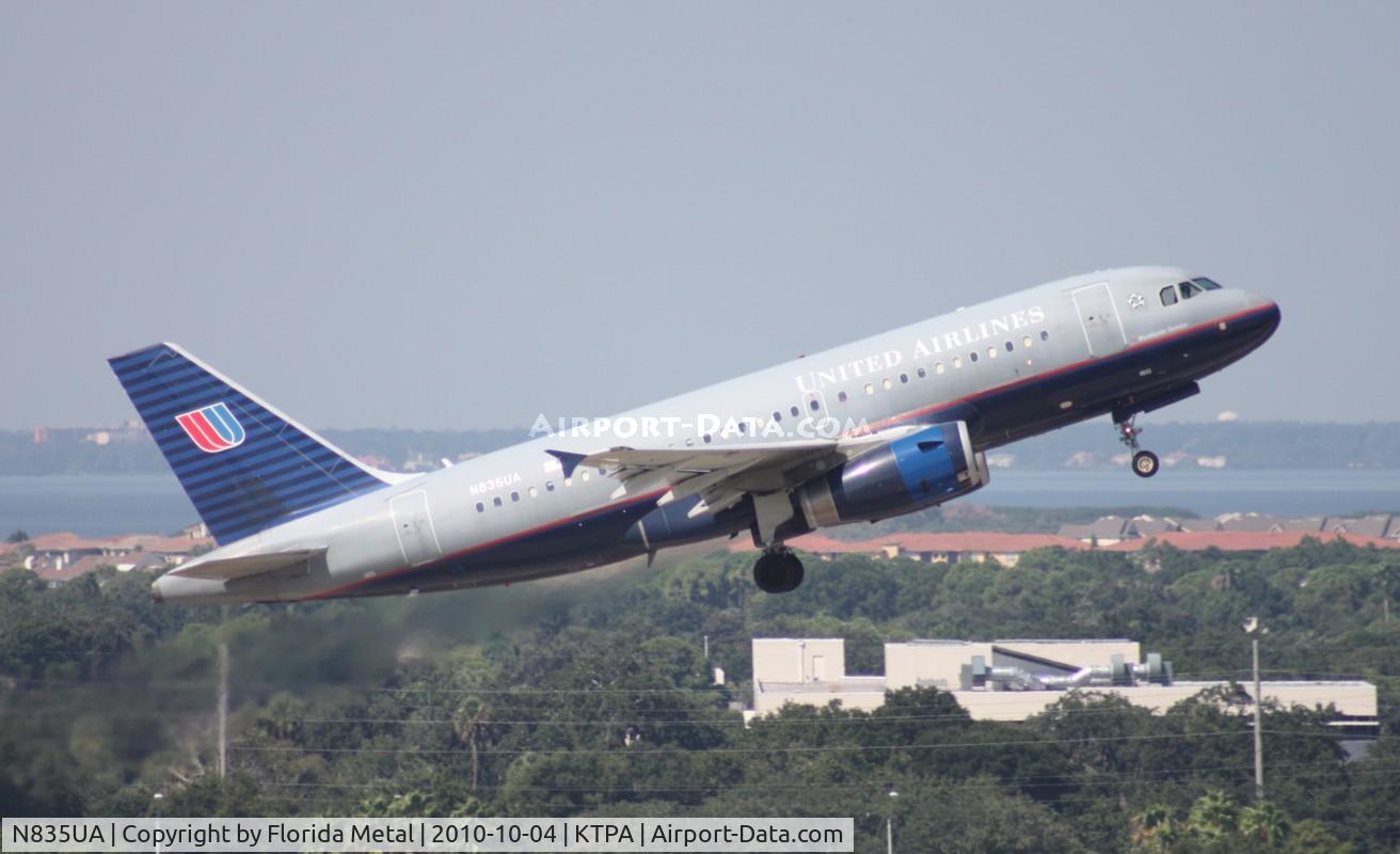 N835UA, 2001 Airbus A319-131 C/N 1426, TPA spotting 2010
