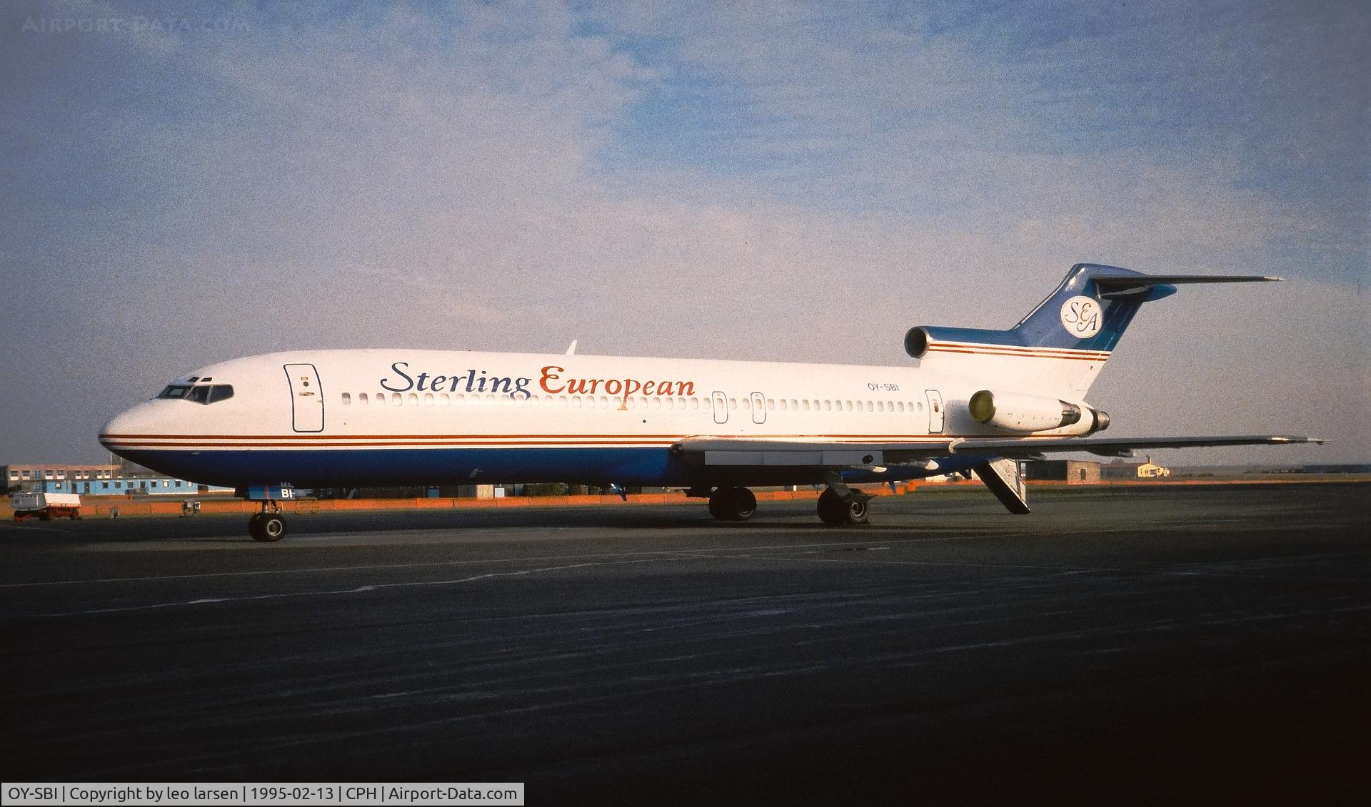 OY-SBI, 1983 Boeing 727-270 C/N 23052, Copenhagen 13.2.1995