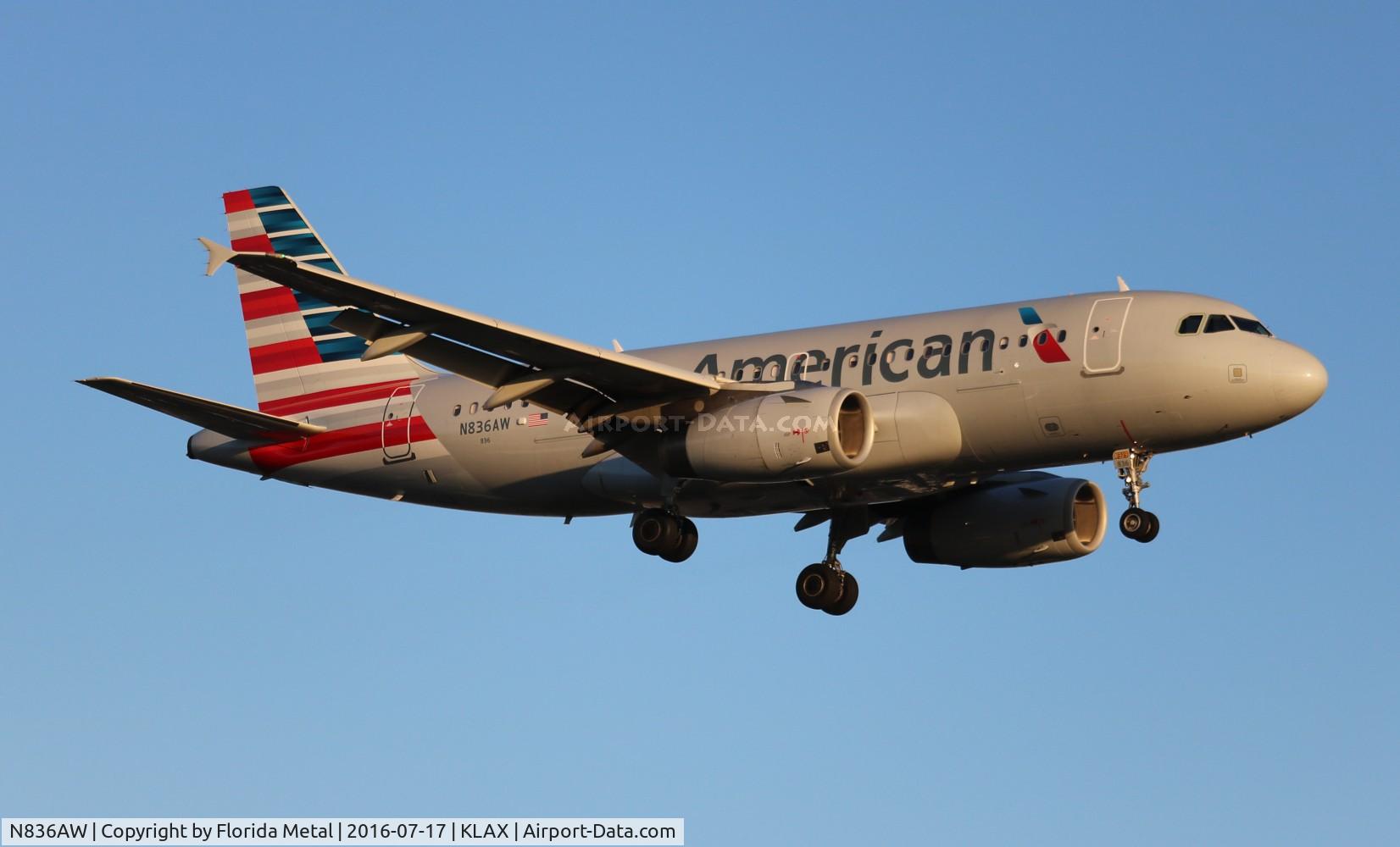 N836AW, 2005 Airbus A319-132 C/N 2570, LAX spotting 2016