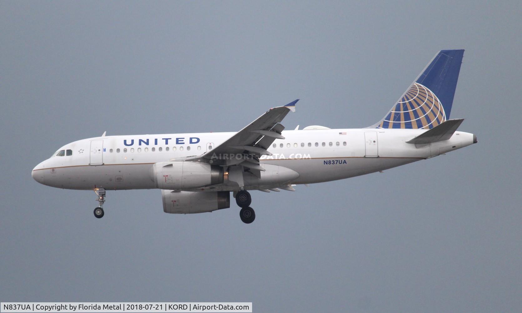 N837UA, 2001 Airbus A319-131 C/N 1474, ORD spotting 2018
