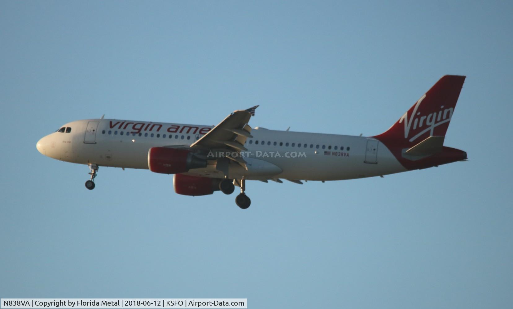N838VA, 2010 Airbus A320-214 C/N 4559, SFO spotting 2018