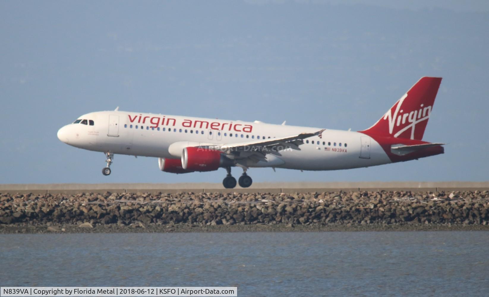 N839VA, 2011 Airbus A320-214 C/N 4610, SFO spotting 2018