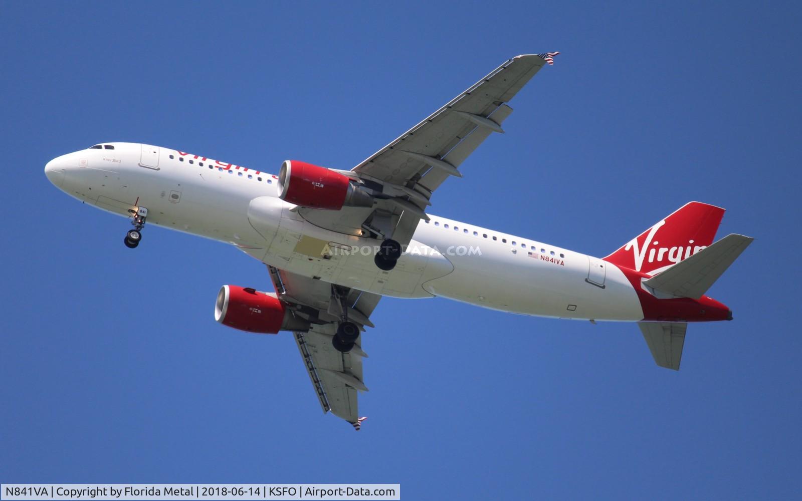 N841VA, 2011 Airbus A320-214 C/N 4655, SFO spotting 2018