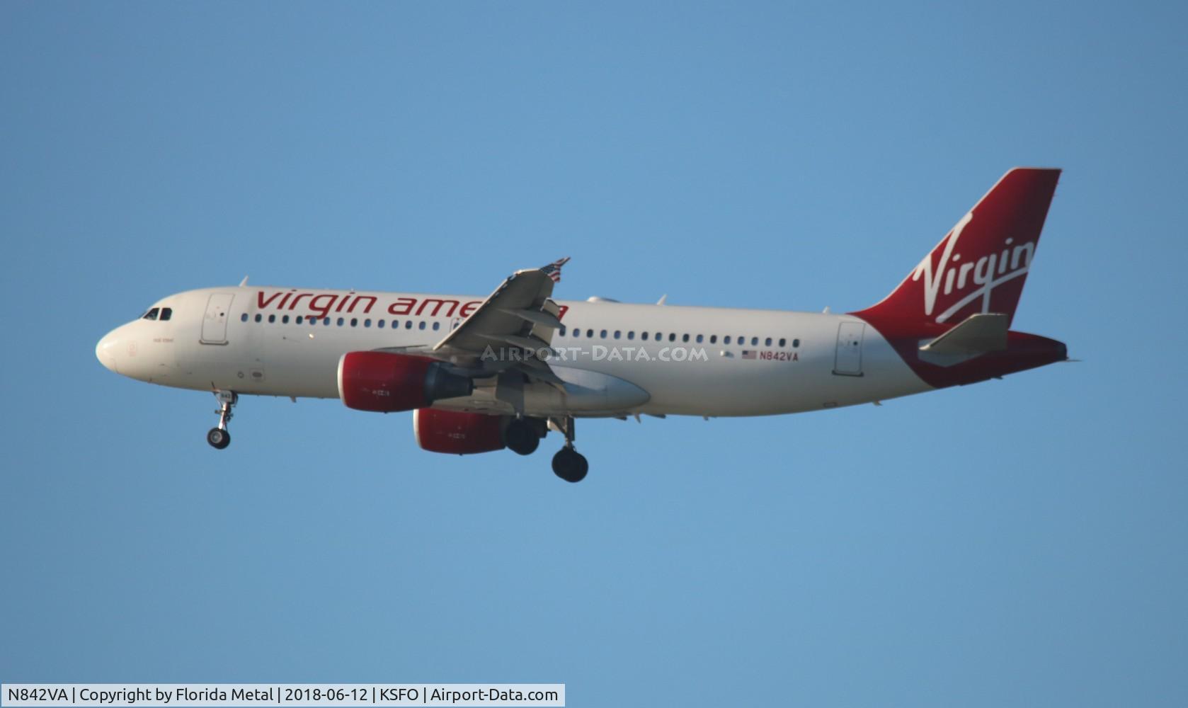 N842VA, 2011 Airbus A320-214 C/N 4805, SFO spotting 2018