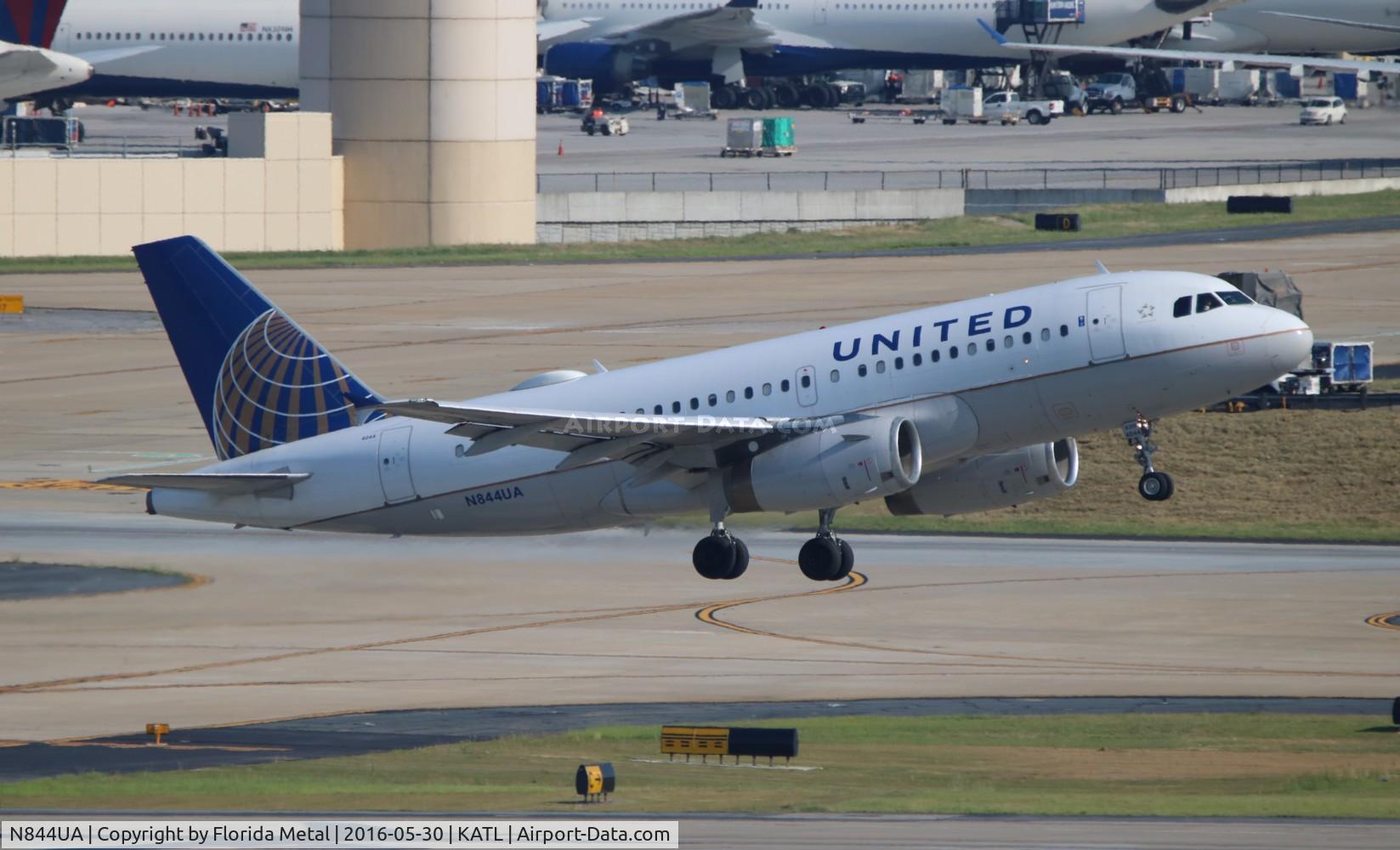N844UA, 2001 Airbus A319-131 C/N 1581, ATL spotting 2016