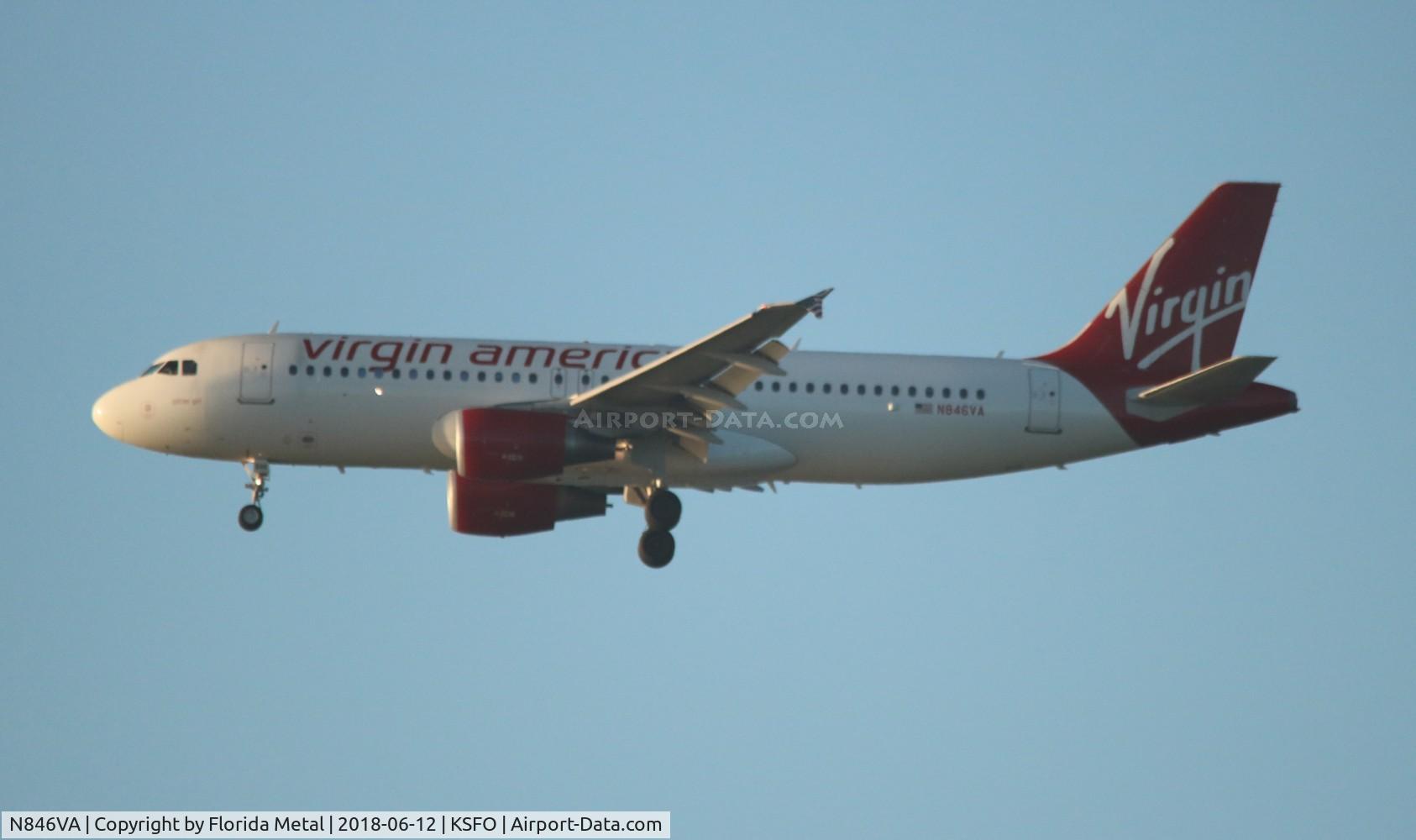 N846VA, 2011 Airbus A320-214 C/N 4894, SFO spotting 2018