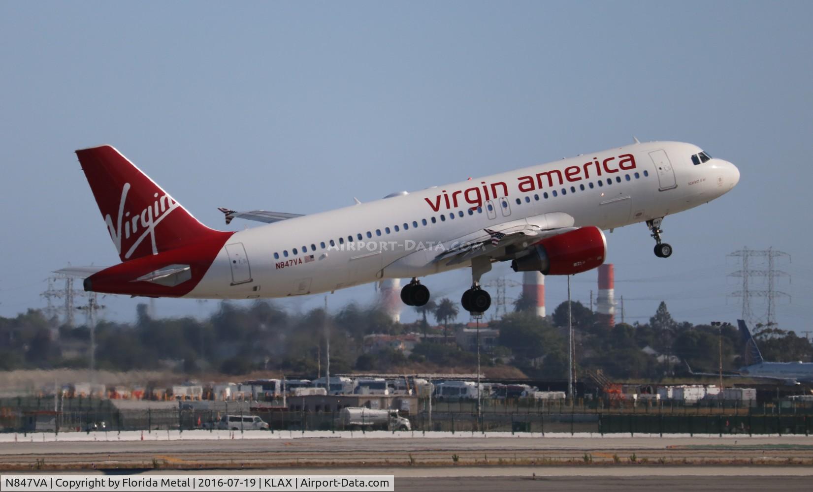 N847VA, 2011 Airbus A320-214 C/N 4948, LAX spotting 2016