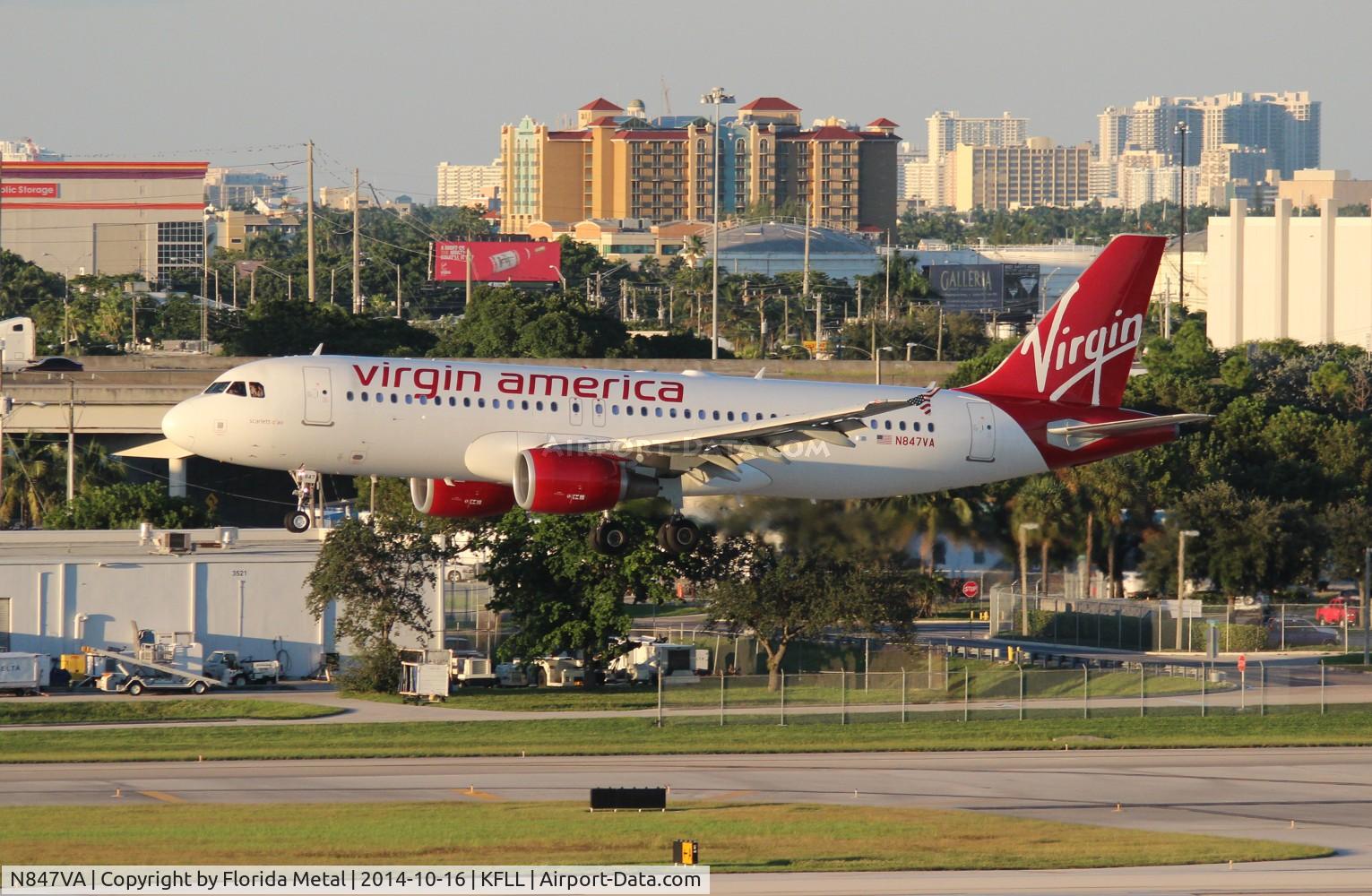 N847VA, 2011 Airbus A320-214 C/N 4948, FLL spotting 2014