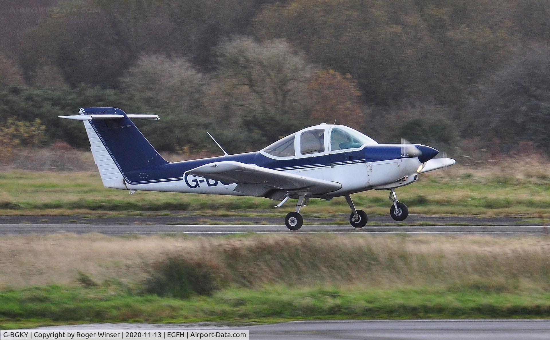 G-BGKY, 1978 Piper PA-38-112 Tomahawk Tomahawk C/N 38-78A0737, Resident Tomahawk making a touch and go on Runway 28.