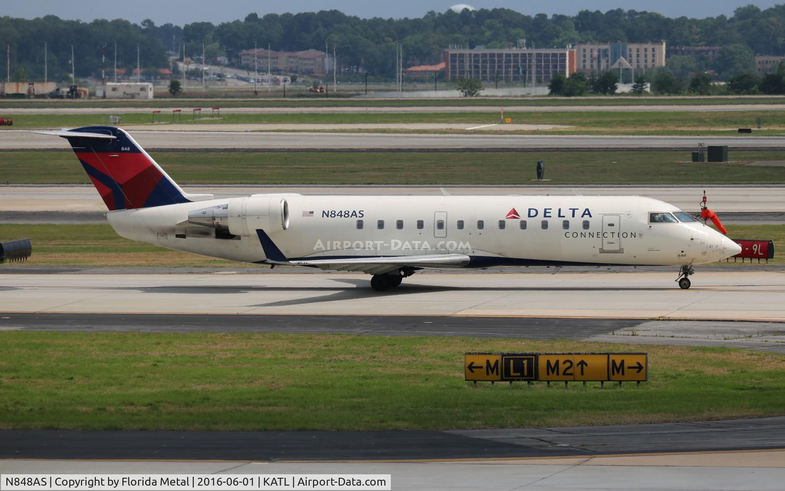 N848AS, 1999 Bombardier CRJ-200ER (CL-600-2B19) C/N 7339, ATL spotting 2016