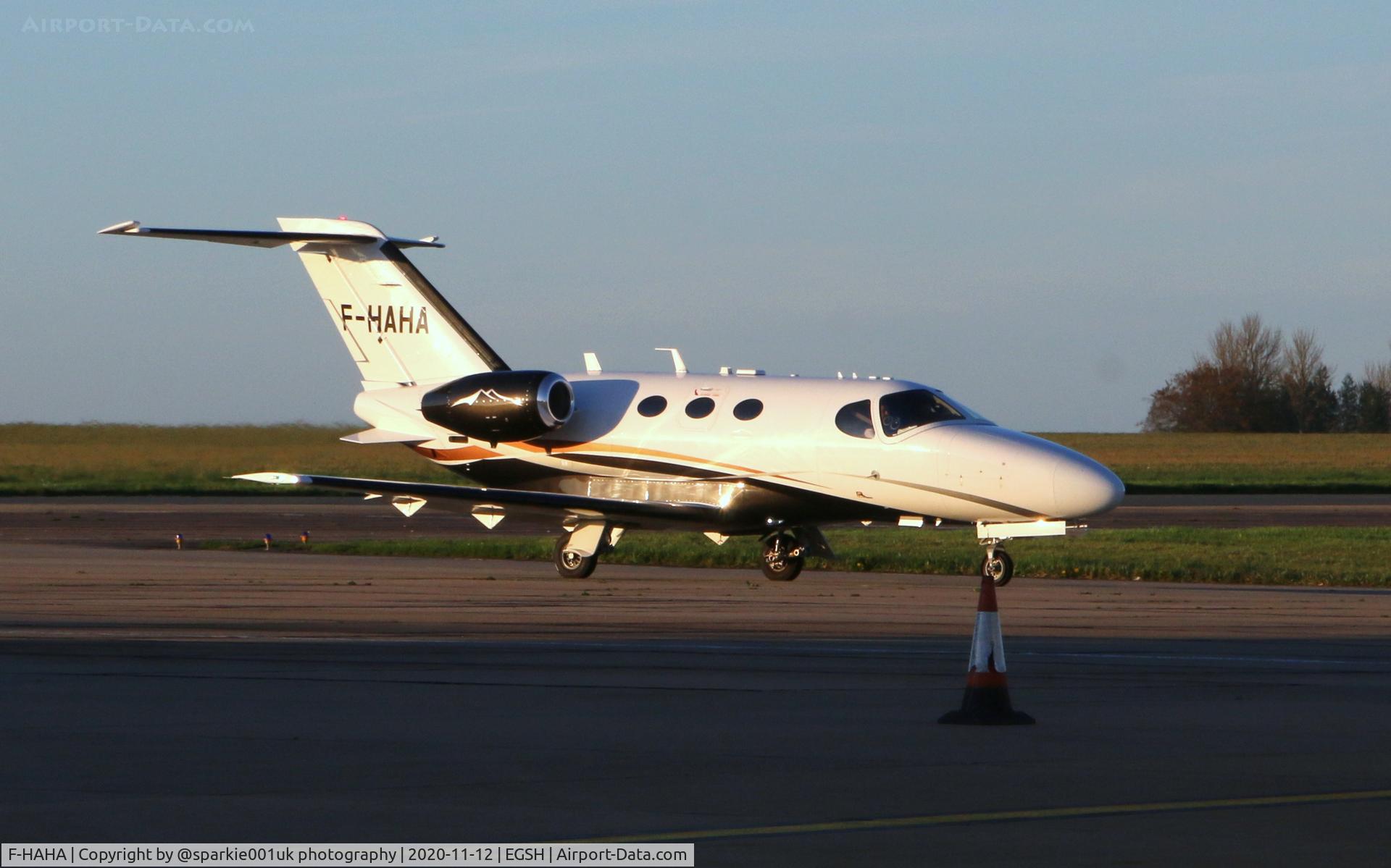 F-HAHA, 2012 Cessna 510 Citation Mustang Citation Mustang C/N 510-0405, Departing NWI