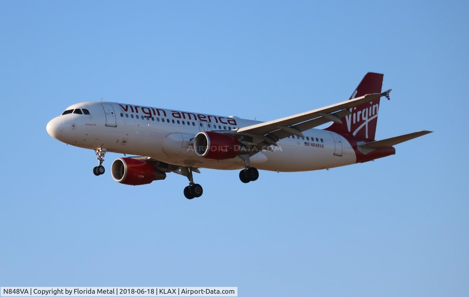 N848VA, 2011 Airbus A320-214 C/N 4959, LAX spotting 2018